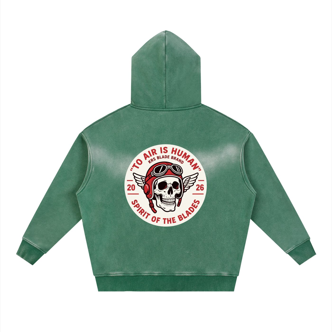 To Air Is Human Faded Zipper Hoodie