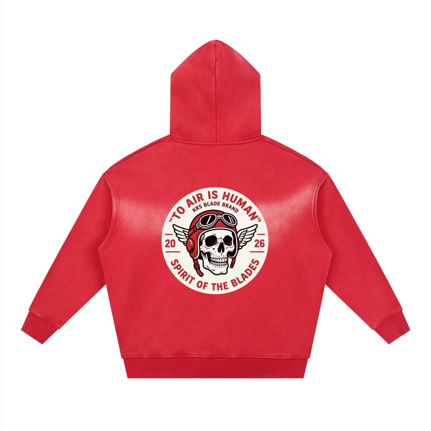 To Air Is Human Faded Zipper Hoodie